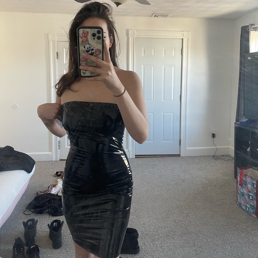 Black mini dress